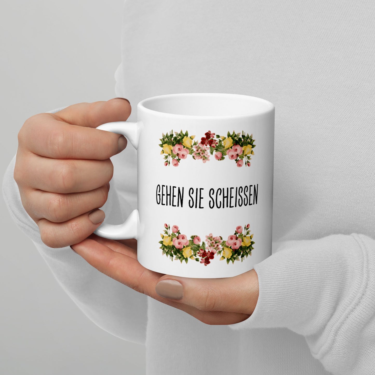 Tasse Büroausraster "Gehen Sie Scheissen"