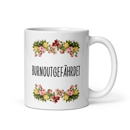 Tasse Büroausraster "Burnoutgefährdet"