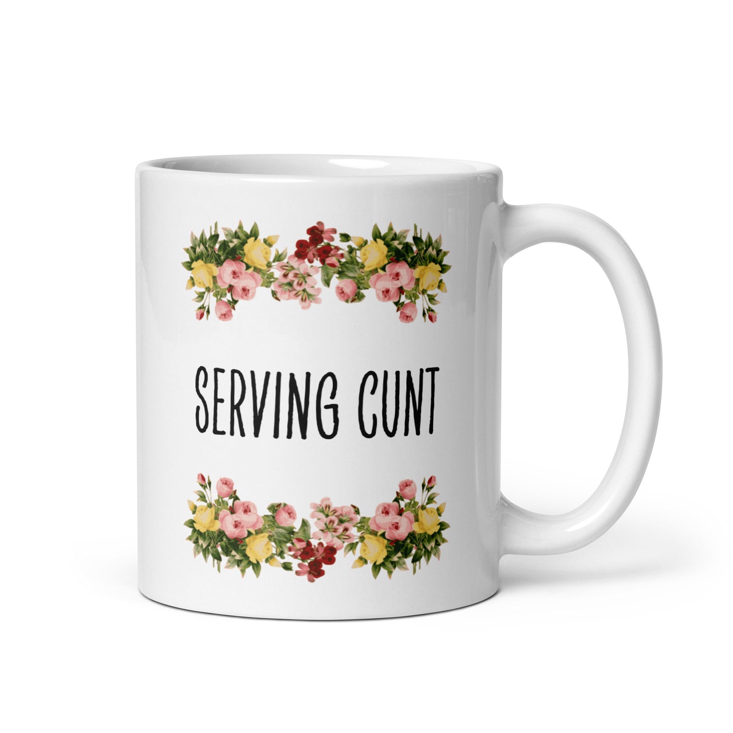 Tasse Büroausraster "Serving Cunt"